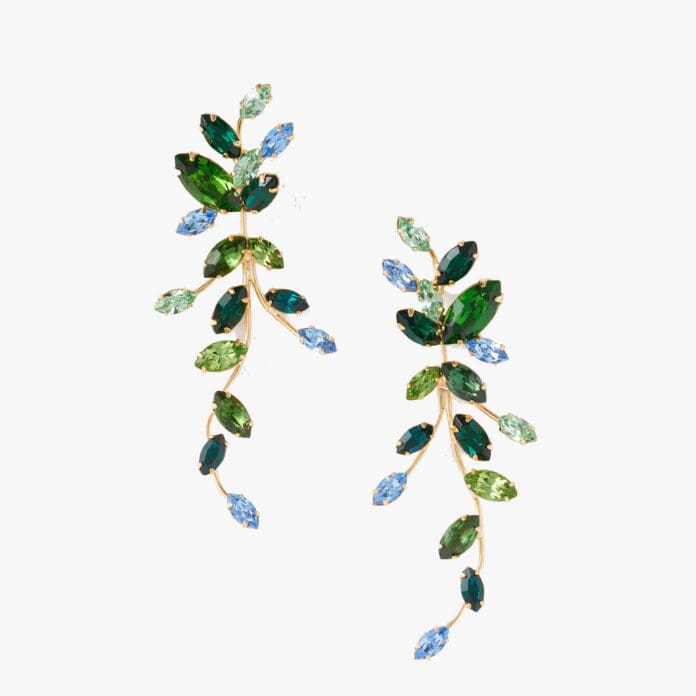 Jennifer Behr Vivica gold-tone crystal earrings
