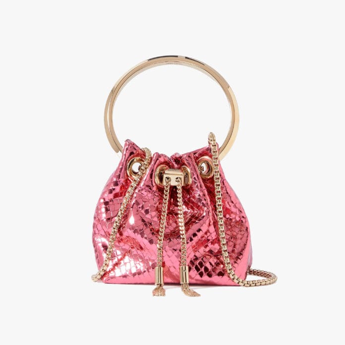 Jimmy Choo Bon Bon micro metallic bag