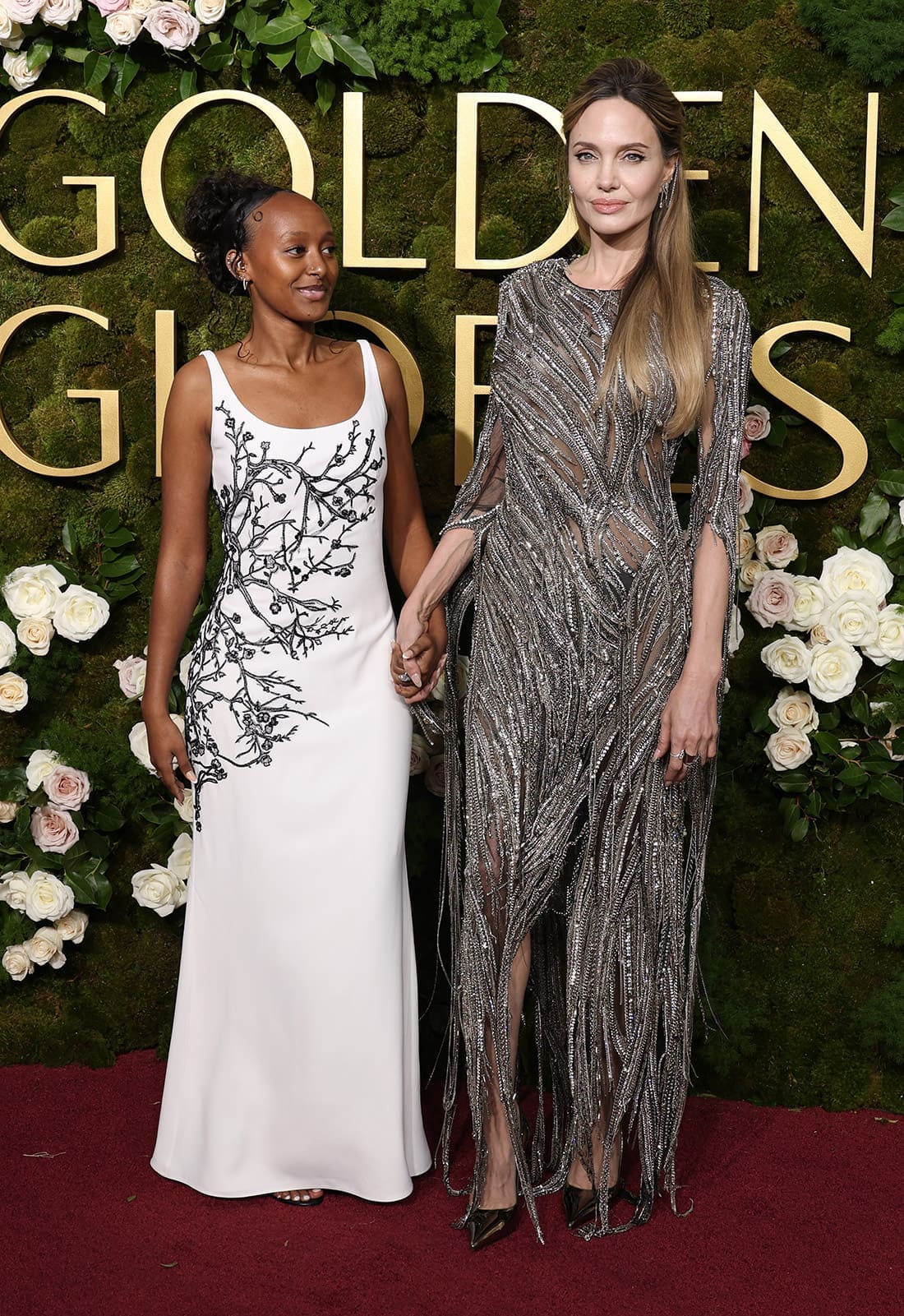 angelina and zahara jolie golden globes