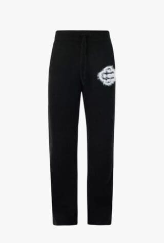 The Couture Club Fluffy-emblem knitted jogging bottoms