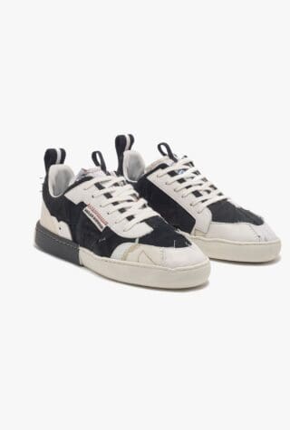 Helen Kirkum Palimpset Sneaker V2 in charcoal and white