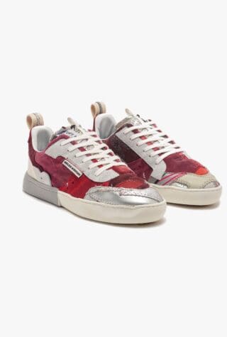 Helen Kirkum Palimpset Sneaker V2 in fig and silver