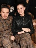 Brooklyn Beckham and Nicola Peltz-Beckham at the Burberry show