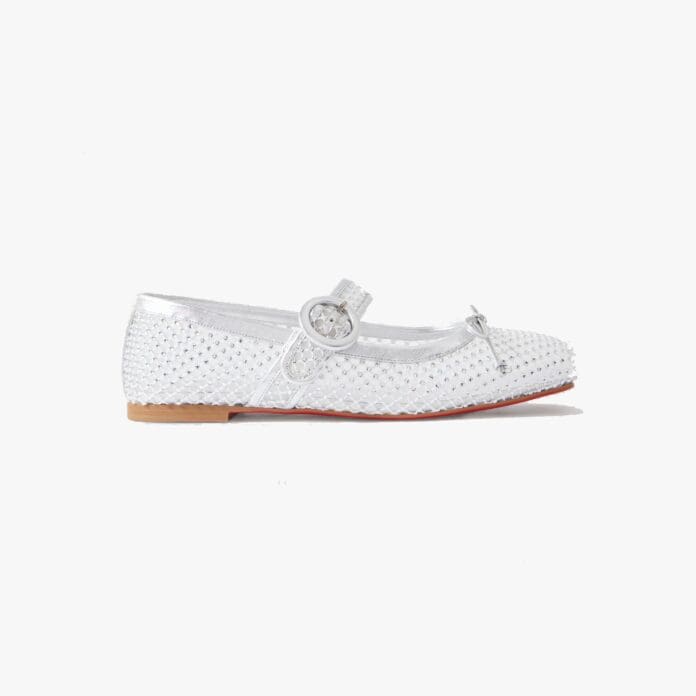 Christian Louboutin Mamastrapitina crystal-embellished ballet flats