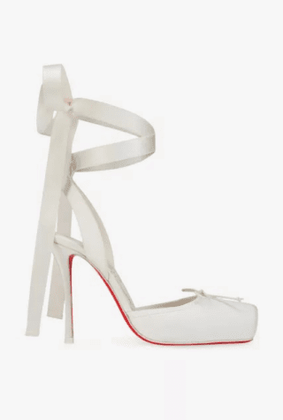 Christian Louboutin Cassia 100 Lace-Up Satin Pumps