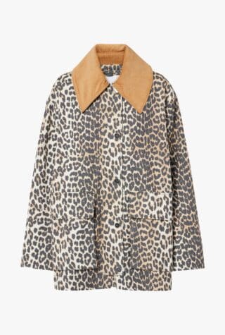 Ganni leopard-print canvas jacket