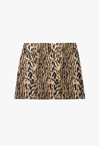 Rixo Mariah leopard mini skirt