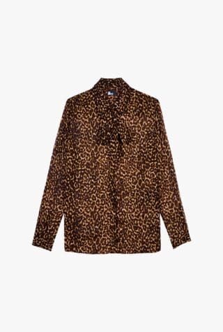 The Kooples leopard print satin shirt