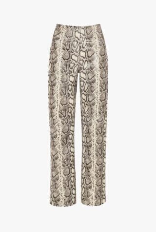 Whistles snake print leather trousers