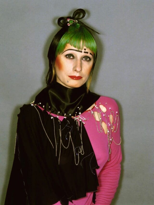 Zandra Rhodes wearing her Conceptual Chic Collection, SS 1978. Image: Eric Boman