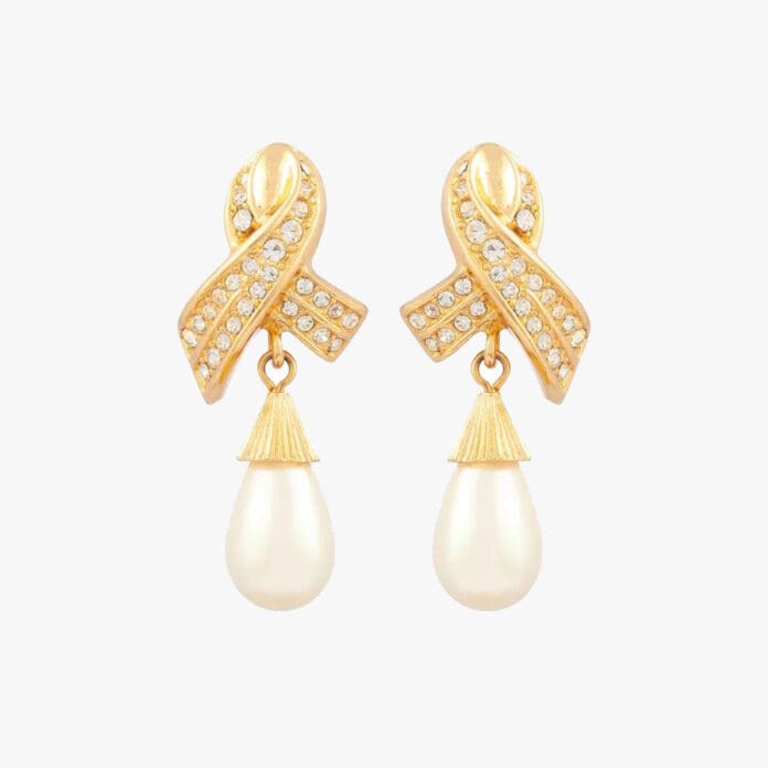 1980s vintage Dior faux pearl clip-on earrings
