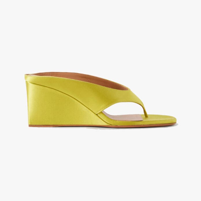 Alaïa Tong 75 satin wedge sandals