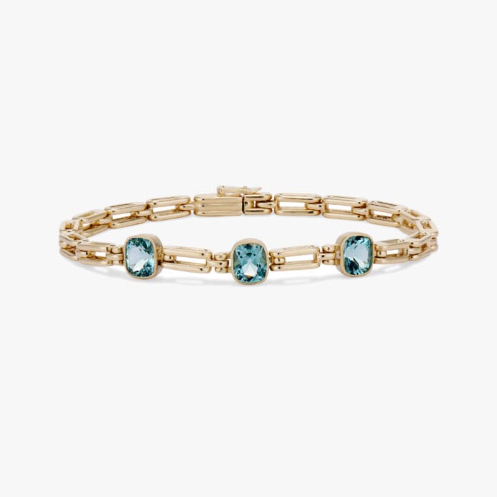 Ashley Zhang Jewelry Old Mine Cut Aquamarine Cy Bracelet