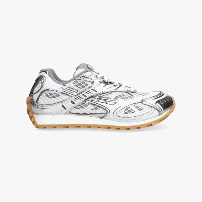 Bottega Veneta Orbit metallic trainers