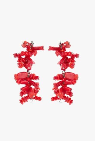 Dries Van Noten beaded brass earrings
