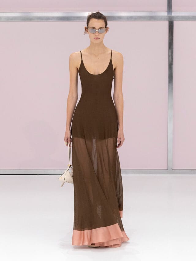 fendi ss25 brown dress