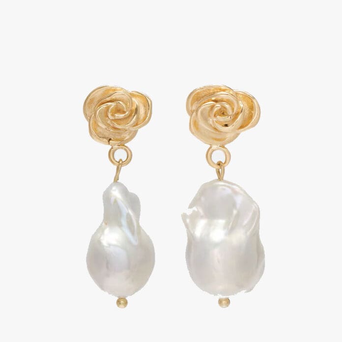 Magda Butrym Baroque pearl drop earrings