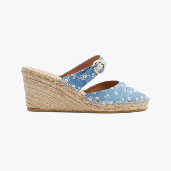 Malone Souliers Farah denim espadrille wedges