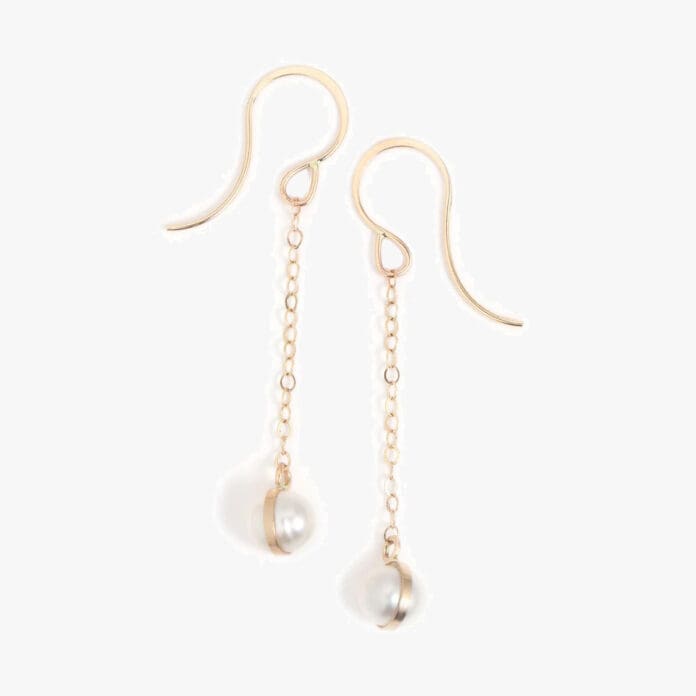 Melissa Joy Manning pearl chain drop Earrings