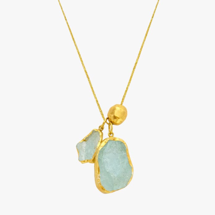 pippa small aquamarine necklace