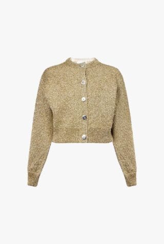 Rabanne metallic cropped cardigan