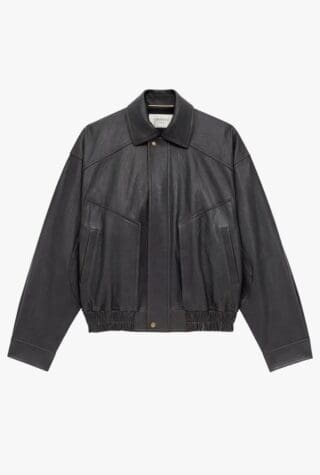 Saint Laurent leather bomber jacket 