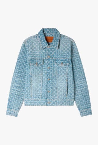 Sandro Square-Pattern Four-Pocket Denim Jacket