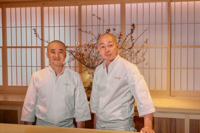 Kanesaka and chef Hirotaka Wada