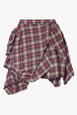 Vivienne Westwood Nymph asymmetric checked mini skirt