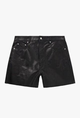 Rick Owens Geth wide-leg leather shorts