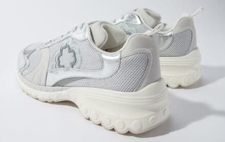 silver trainers maje