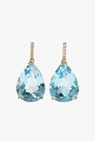 Mateo 14-karat gold, topaz and diamond earrings