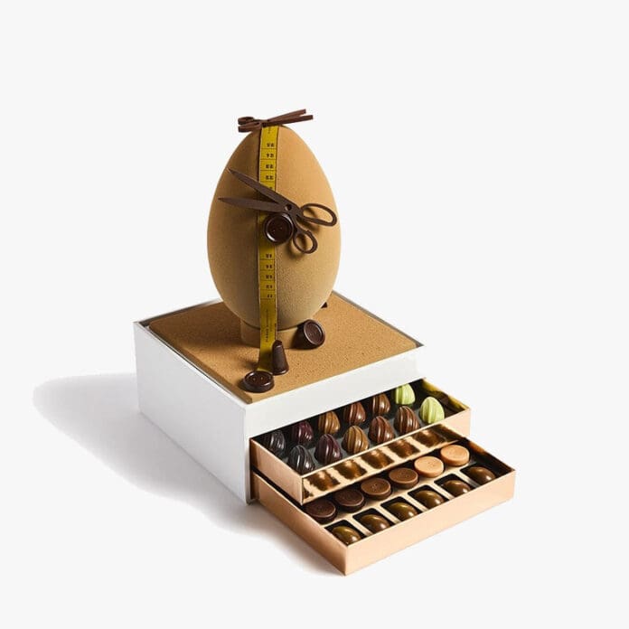 Pierre Marcolini haute couture Easter egg on 2 drawers