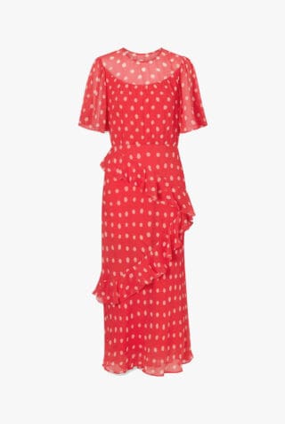 Saloni Vida E ruffled midi dress