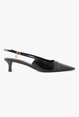 Tod's croc-effect leather slingback pumps