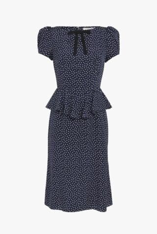 Alessandra Rich silk polka dot midi dress