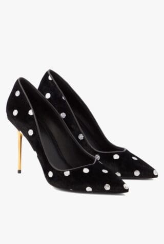 Balmain Ruby polka-dot velvet pumps