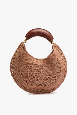 Chloe Summer Banana raffia shoulder bag