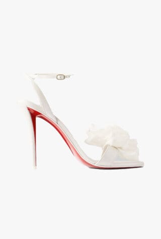 Christian Louboutin Miss Z Flora 100 appliquéd leather sandals