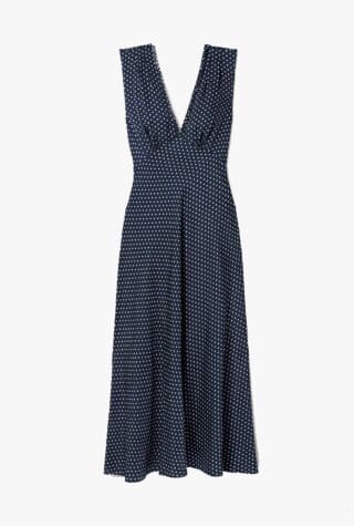 Doen Tahlia belted polka-dot midi dress