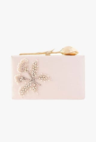 Erdem Bloom satin clutch