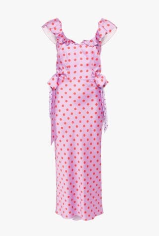 Parlor polka dot midi dress
