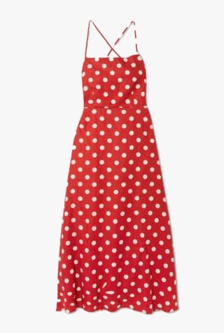 Posse Lori polka dot midi dress