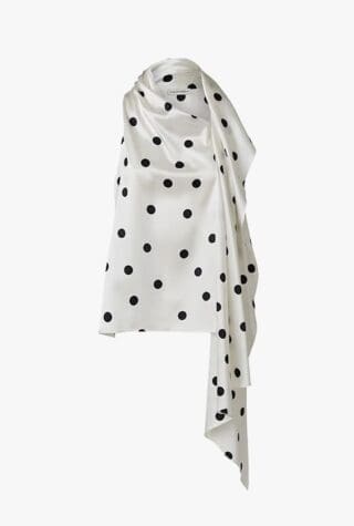 The Summer Edit Celine polka dot scarf top
