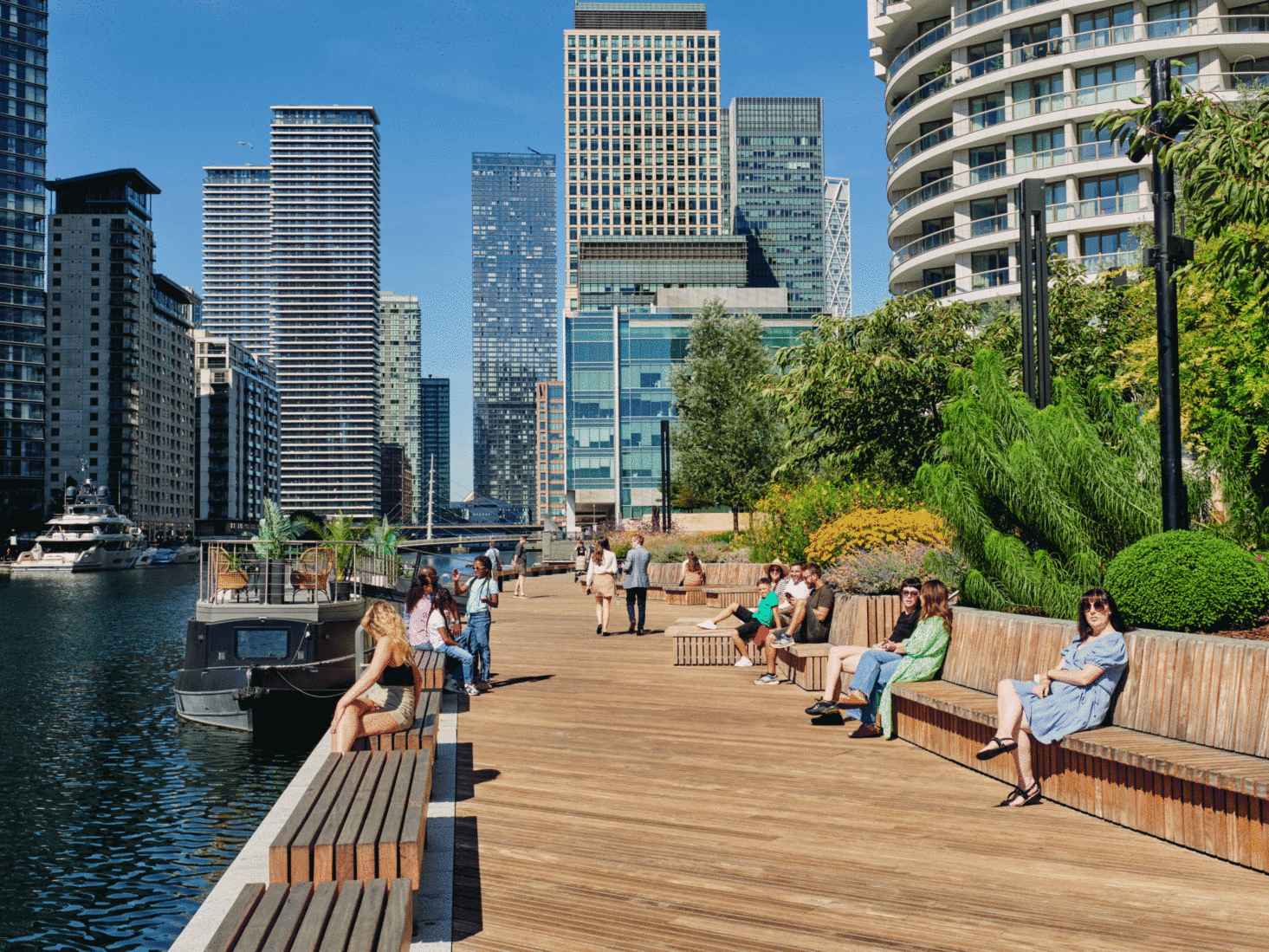 wood wharf boardwalk