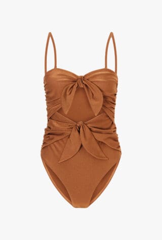 Zimmermann Aster gathered swimsuit