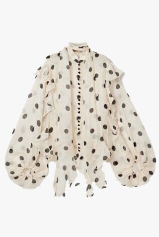 Zimmermann Crush ruffled polka dot blouse