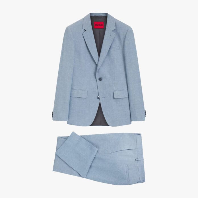 hugo boss blue suit