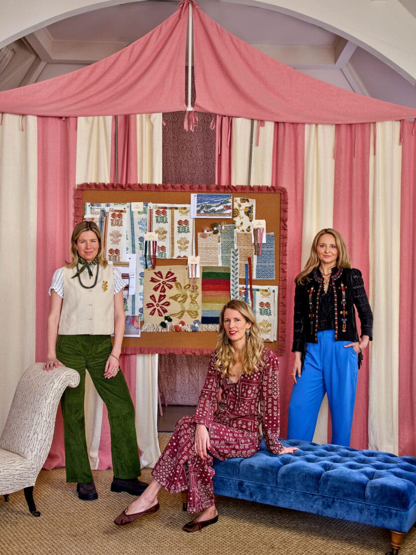 Folkloric Floral Kilim by Pelican House and Volga Linen