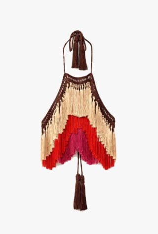 ba&sh Ammala striped fringed top